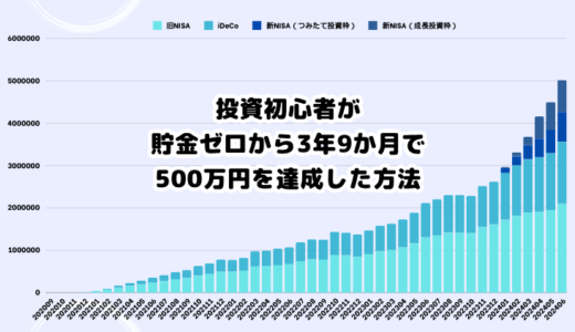 投資初心者が貯金ゼロから3年9か月で500万円を達成した方法