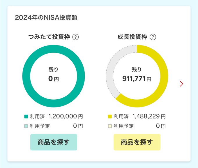 2024年のNISA投資額