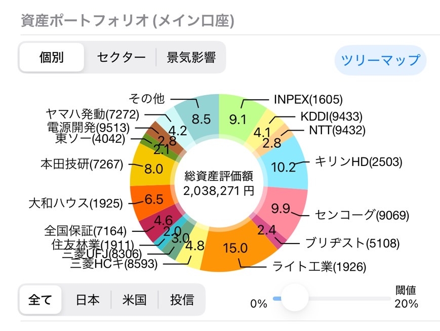 資産ポートフォリオ（個別）
