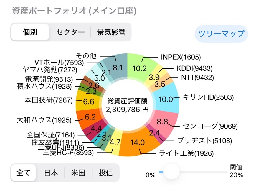 資産ポートフォリオ（個別）