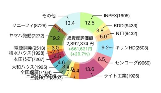 【2026年4月】105株を追加購入して評価損益は2,871,328円（+640,556円）