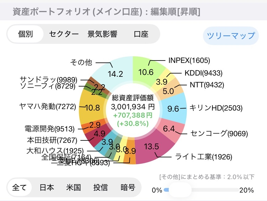 資産ポートフォリオ（個別）