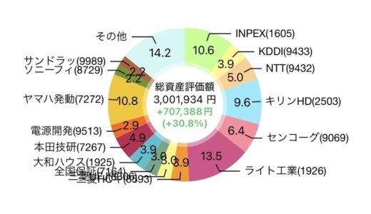 【2026年5月】77株を追加購入して評価損益は2,998,330円（+703,763円）